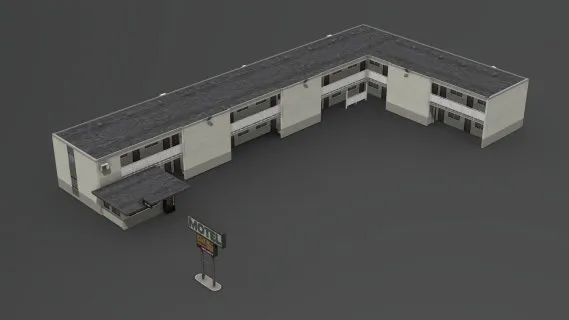 现代建筑汽车旅馆 西方建筑 民房