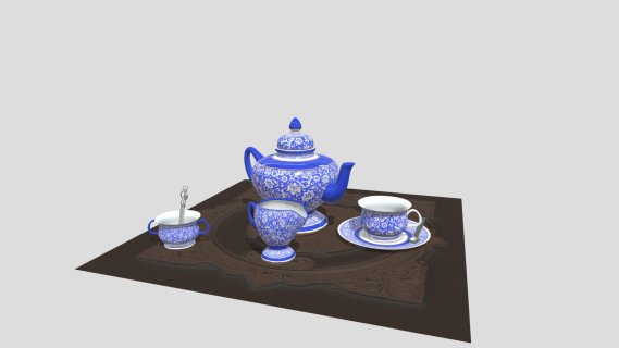 茶具 茶碗 古代瓷器 茶盏 青花盖碗 茶具 清代瓷器 写意茶碗