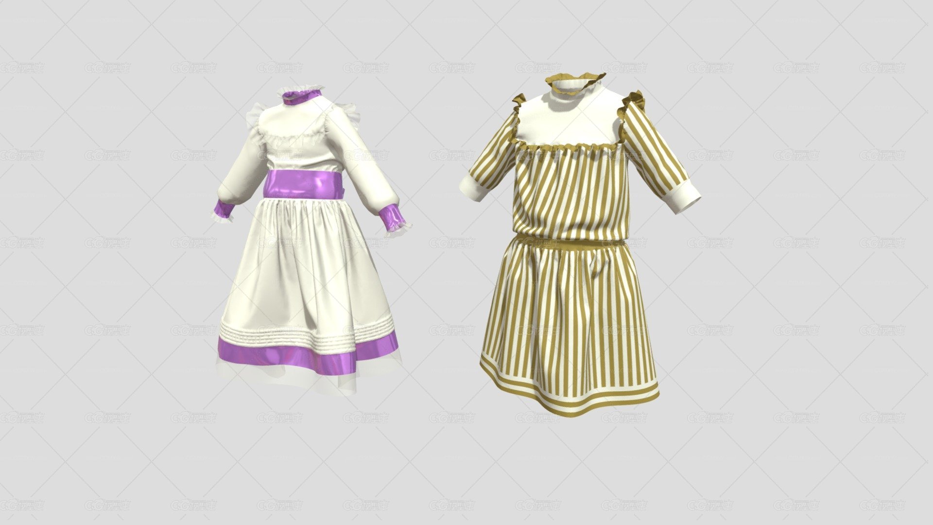 维多利亚儿童装 中世纪儿童服装-1