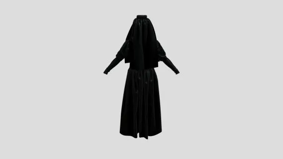 风衣 长风衣 女士风衣 黑色服装