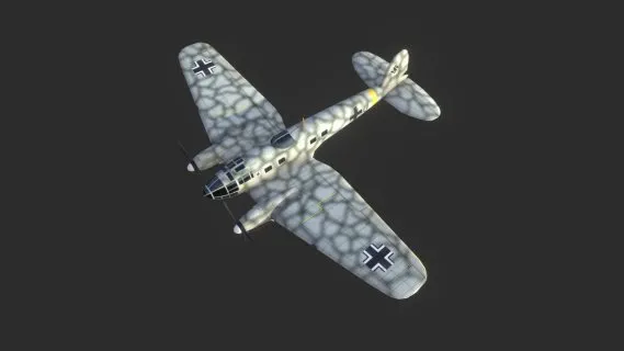 德国空军HE-111轰炸机 亨克尔He111轰炸机 二战飞机 军用飞机 二战轰炸机1