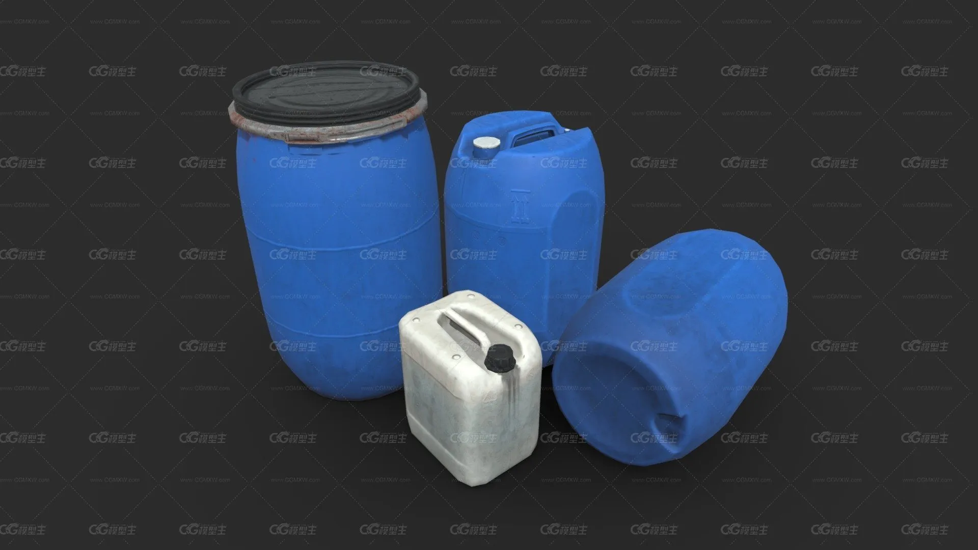 塑料容器套装 工业用塑料桶 工业用桶 大蓝桶-1