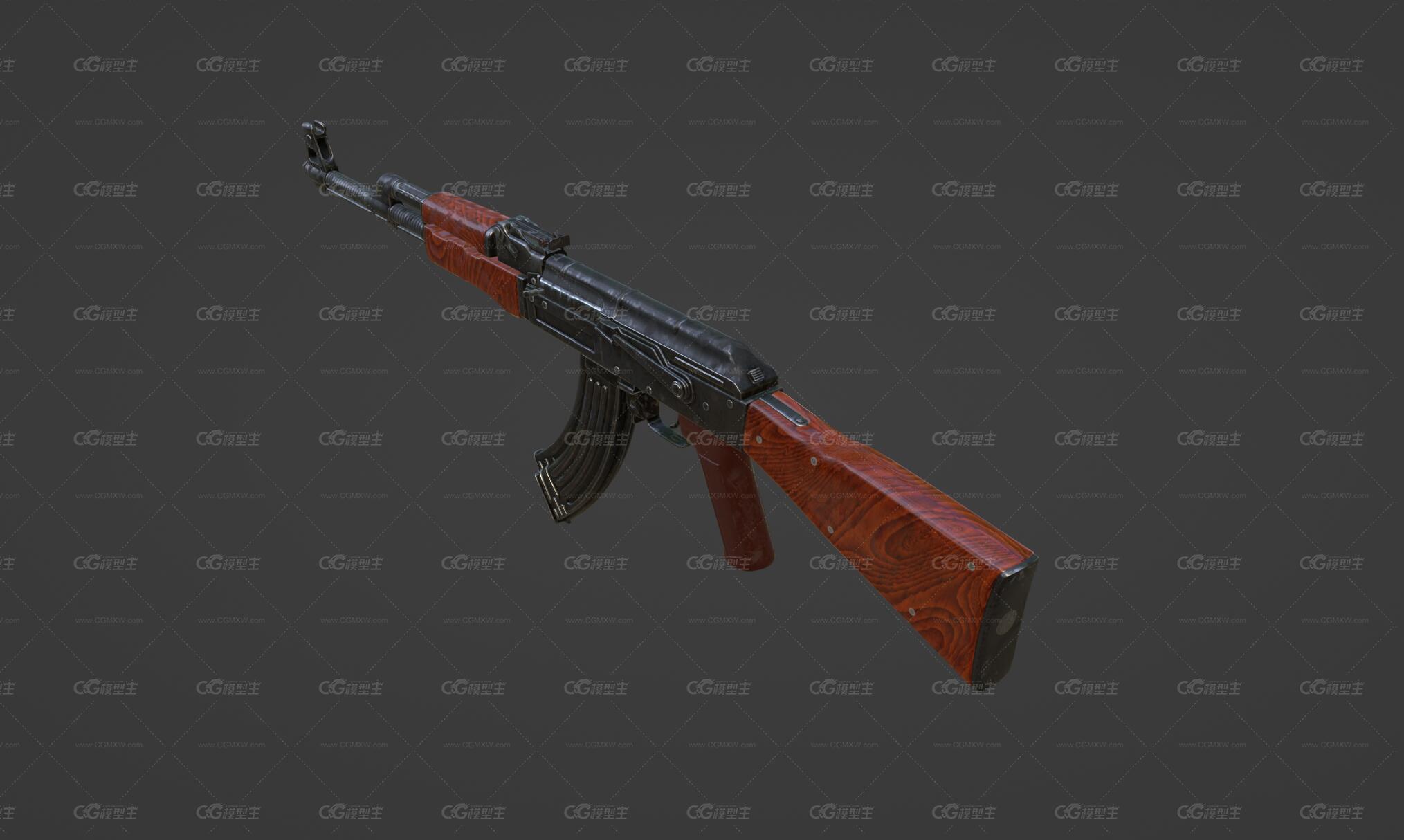 AK-47步枪 AK47 步枪 AK 现代武器 AK47步枪模型-3