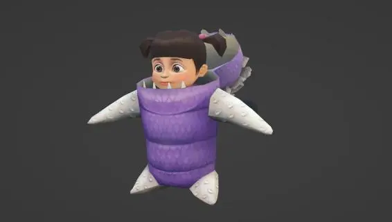 怪兽公司 阿布 卡通小女孩 可爱的小女孩