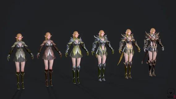 美女精灵骑士 女战士 弓箭手 铠甲将军 中世纪 魔法骑士 魔幻 盔甲 性感精灵美少女 美女 精灵女王 女武神3