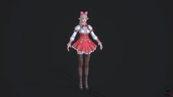 次世代女精灵 女仆时装 裙子时装 爱丽丝时装 精灵美少女 女神 精灵女王 游戏时装