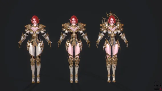 美女精灵骑士 女战士 弓箭手 铠甲将军 中世纪 魔法骑士 魔幻 盔甲 性感精灵美少女 美女 精灵女王 女武神1