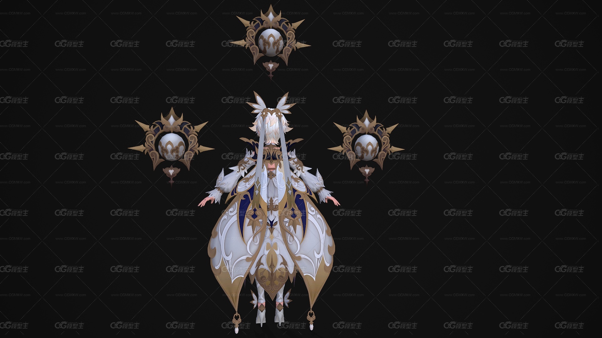 卡通次世代少女魔法师 小萝莉 公主 精灵女王 女妖 女精灵 女法师 七骑士英雄带绑定-3