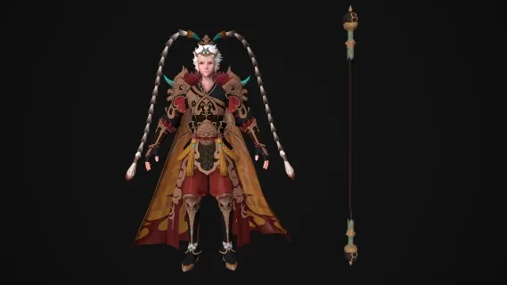 孙悟空 齐天大圣 古代人物 卡通男子 古代武侠人物 侠客 武林人物 七骑士英雄带绑定