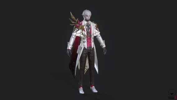 黑暗精灵 游戏时装 燕尾服 王子装 西装 传奇时装 次时代角色 bprq衣服 西裤