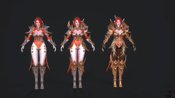 美女精灵骑士 女战士 弓箭手 铠甲将军 中世纪 魔法骑士 魔幻 盔甲 性感精灵美少女 美女 精灵女王 女武神8