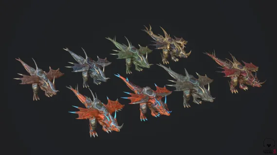 恶龙坐骑 恐龙 神兽 魔幻龙 熔岩龙 火山龙 恐龙坐骑 宠物宝宝 幻想坐骑 骑宠