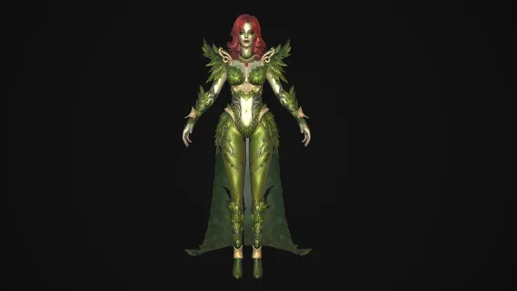 现代 游戏角色 游戏人物动物怪物 女妖 女王 绿魔王