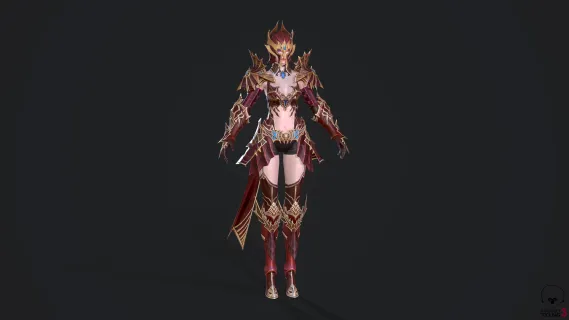 美女精灵骑士 女战士 弓箭手 铠甲将军 魔法骑士 魔幻 盔甲 性感精灵美少女 美女 精灵女王 女武神