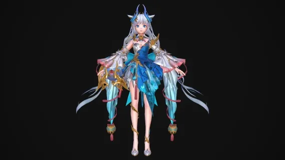 女神 美女魔法师 舞姬 歌姬 美少女战士 公主 女神 小萝莉 萌妹子3D模型