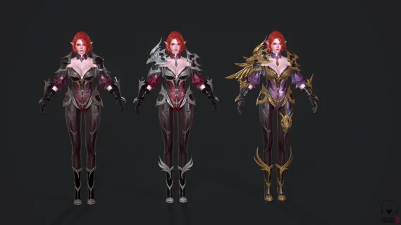 美女精灵骑士 女战士 弓箭手 铠甲将军 中世纪 魔法骑士 魔幻 盔甲 性感精灵美少女 美女 精灵女王 女武神3