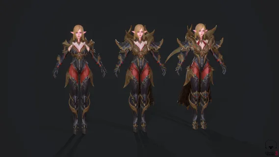 美女精灵骑士 女战士 弓箭手 铠甲将军 中世纪 魔法骑士 魔幻 盔甲 性感精灵美少女 美女 精灵女王 女武神1