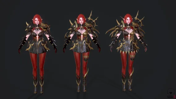 美女精灵骑士 女战士 弓箭手 铠甲将军 中世纪 魔法骑士 魔幻 盔甲 性感精灵美少女 美女 精灵女王 女武神2