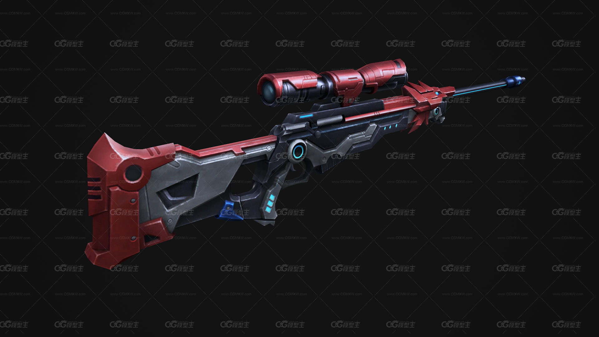 科幻狙击枪 突击步枪 科幻冲锋枪 枪械模型 武器 CSGO枪皮肤 吃鸡绝地求生 武器涂装 枪涂装 游戏武器-3