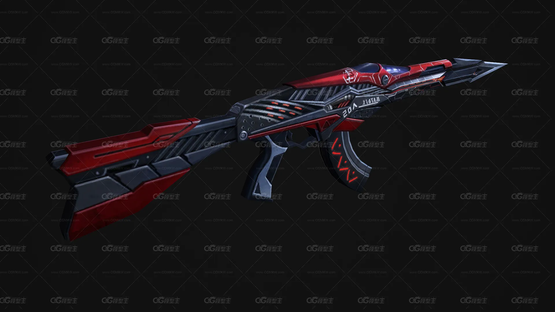 星际战炮带刺刀科幻枪 科幻武器 科幻枪械 枪炮 单兵武器  CSGO枪皮肤 吃鸡绝地求生 武器涂装 枪涂装 游戏武器-3
