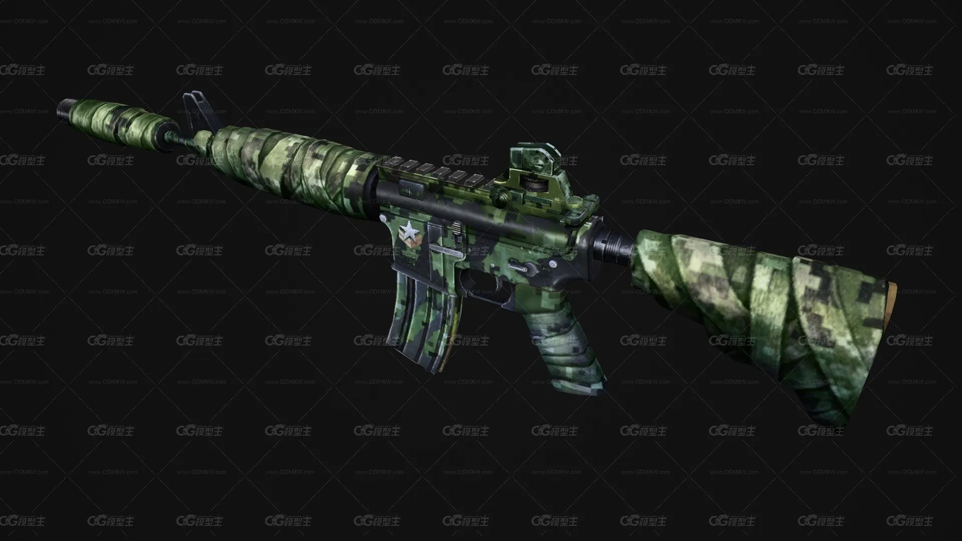 M4a4绷带迷彩自动步枪 枪械 武器 热武器 攻击 M4冲锋枪 游戏枪械皮肤-2