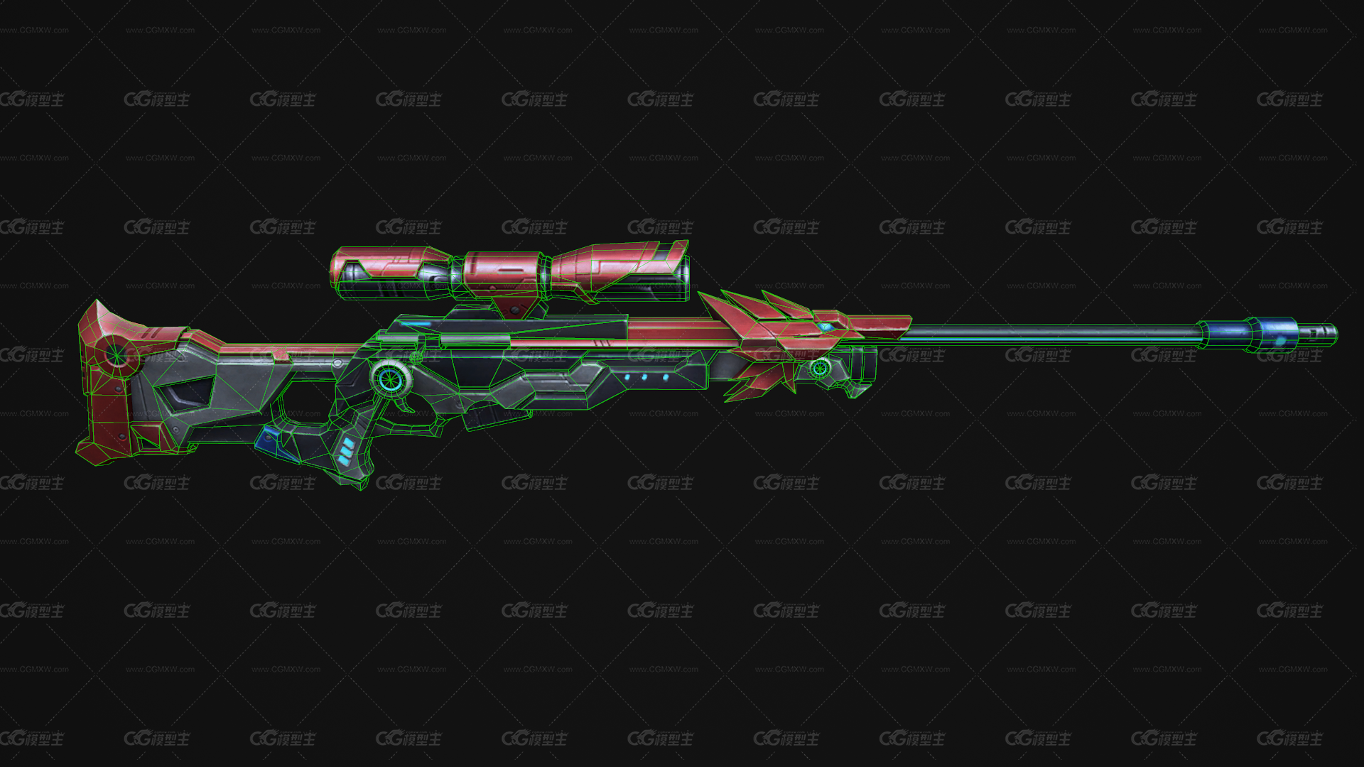 科幻狙击枪 突击步枪 科幻冲锋枪 枪械模型 武器 CSGO枪皮肤 吃鸡绝地求生 武器涂装 枪涂装 游戏武器-4