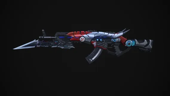 带刺刀科幻枪 科幻武器 科幻枪械 枪炮 单兵武器 冲锋枪 自动步枪 CSGO枪皮肤 吃鸡绝地求生 武器涂装 枪涂装 游戏武器