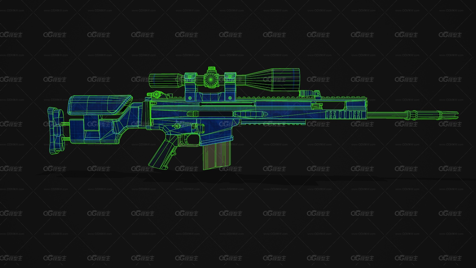 SCAR20蓝图突击步枪 半自动步枪 冲锋枪 CSGO枪皮肤 吃鸡绝地求生 武器涂装 枪涂装 游戏武器-4