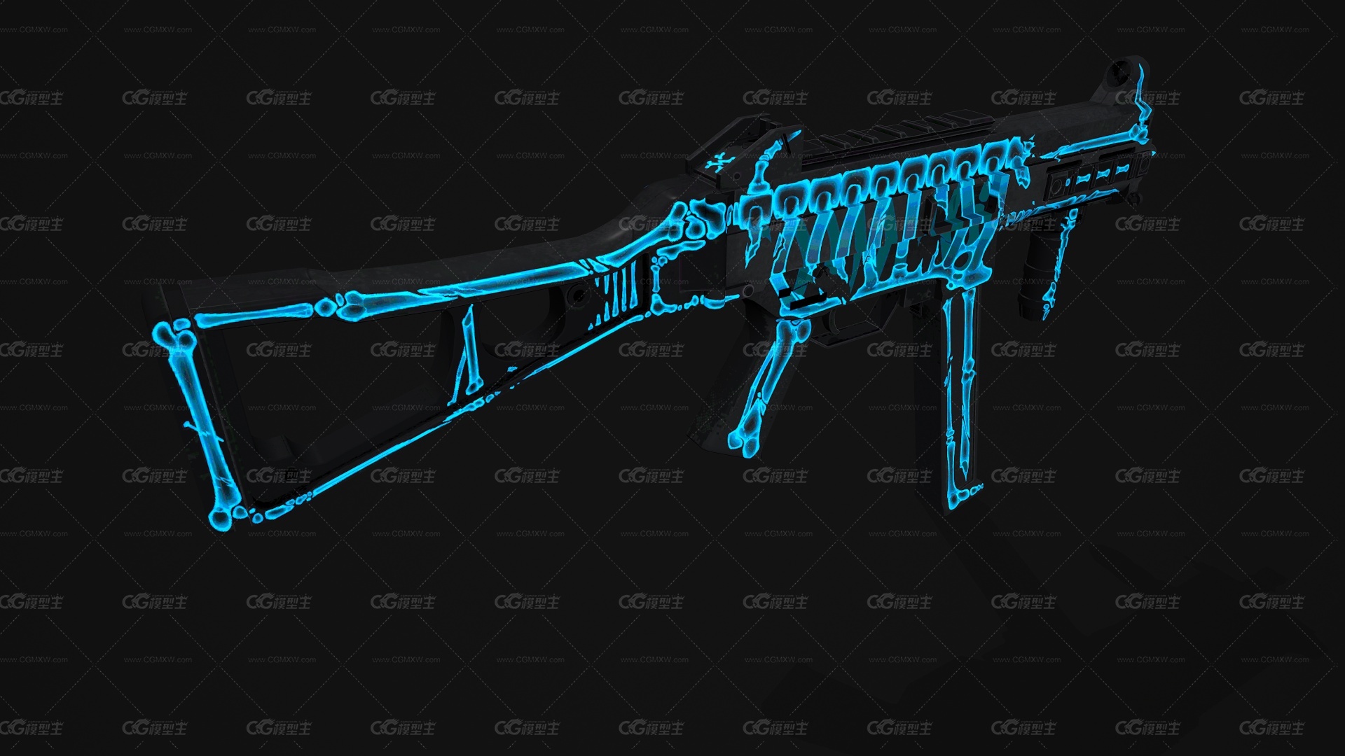 UMP45冲锋枪 微型冲锋枪 轻机枪 CSGO枪皮肤 吃鸡绝地求生 武器涂装 枪涂装 游戏武器-3