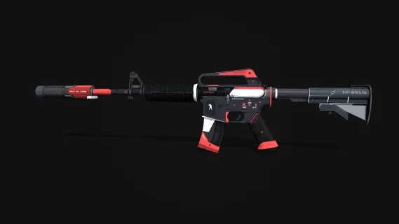 M4A1-S-Cyrex战斗步枪 卡宾枪 M4突击步枪 M4A1半自动步枪 CSGO枪皮肤 吃鸡绝地求生 武器涂装 枪涂装 游戏武器