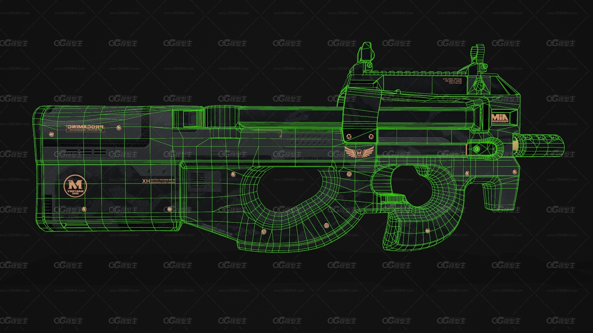 P90冲锋枪P90自动步枪P90突击步枪 CSGO枪皮肤 吃鸡绝地求生 武器涂装 枪涂装 游戏武器1-4