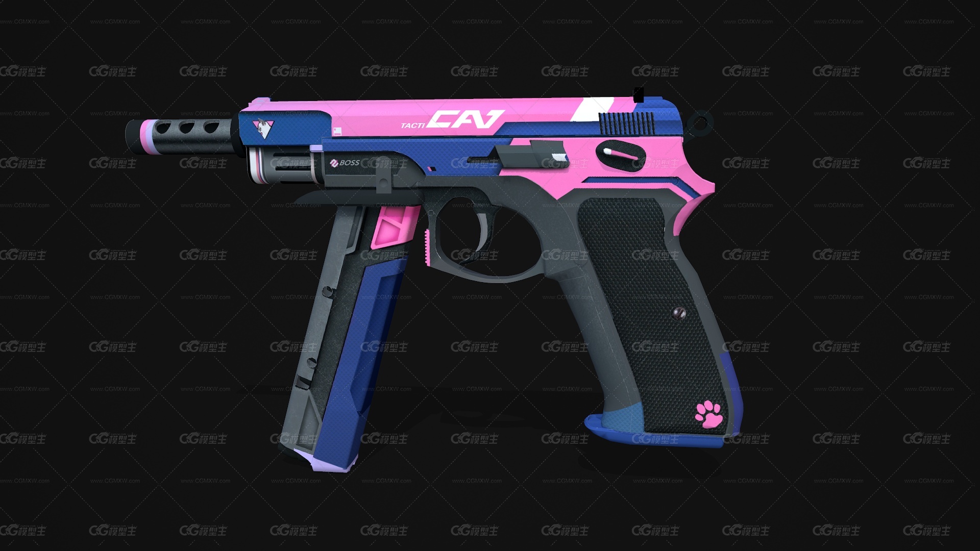 CZ75自动战术冲锋枪 微型冲锋枪 轻机枪 CSGO枪皮肤 吃鸡绝地求生 武器涂装 枪涂装 游戏武器-1