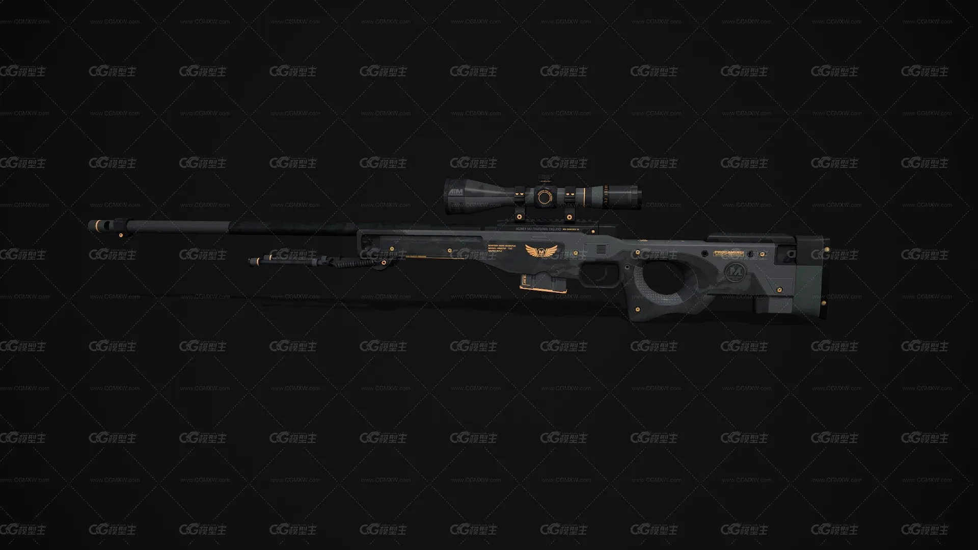 AWP-精英版狙击枪 狙击步枪 涂装狙击枪 大狙 神器级AWP魔改 CSGO枪皮肤 吃鸡绝地求生 武器涂装 枪涂装 游戏武器-1
