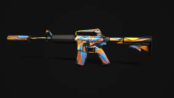 M4A1-S战斗步枪 卡宾枪 M4突击步枪 M4A1半自动步枪 CSGO枪皮肤 吃鸡绝地求生 武器涂装 枪涂装 游戏武器2