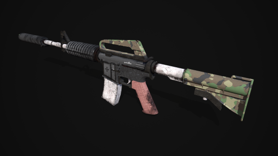 M4A1战斗步枪 卡宾枪 M4突击步枪 M4A1半自动步枪 CSGO枪皮肤 吃鸡绝地求生 武器涂装 枪涂装 游戏武器3