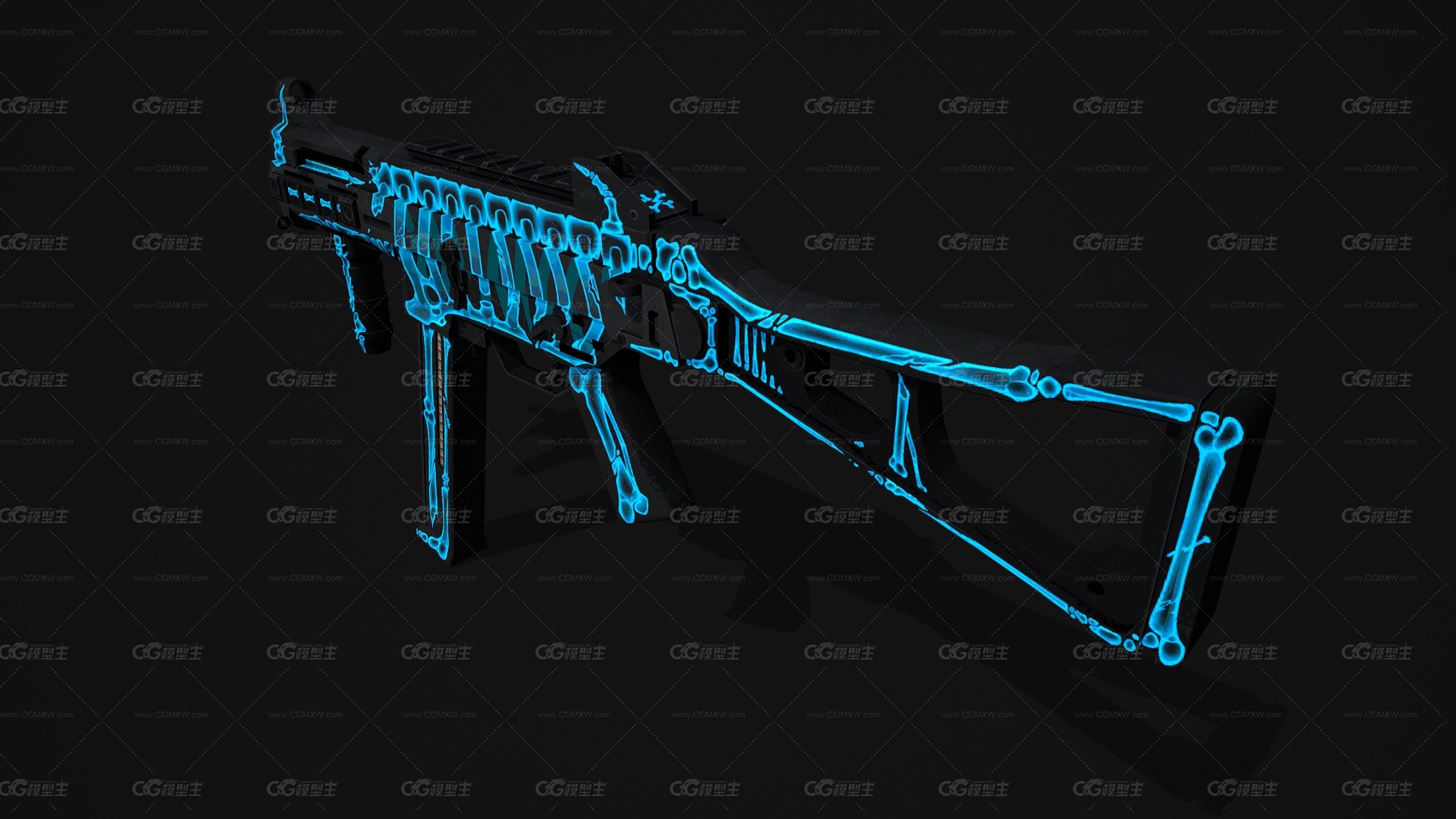 UMP45冲锋枪 微型冲锋枪 轻机枪 CSGO枪皮肤 吃鸡绝地求生 武器涂装 枪涂装 游戏武器-2