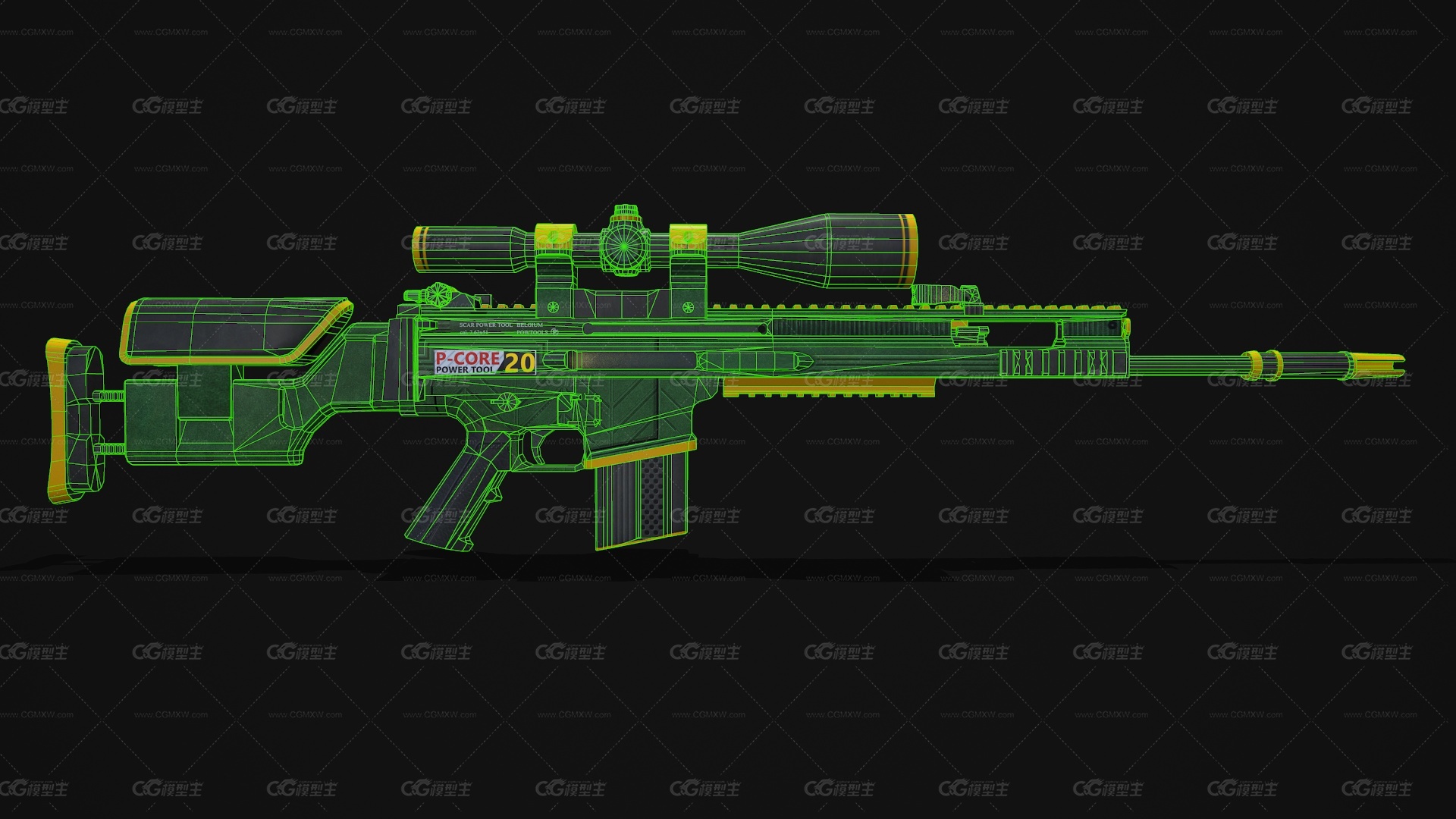 SCAR-20突击步枪 半自动步枪 冲锋枪 CSGO枪皮肤 吃鸡绝地求生 武器涂装 枪涂装 游戏武器-4