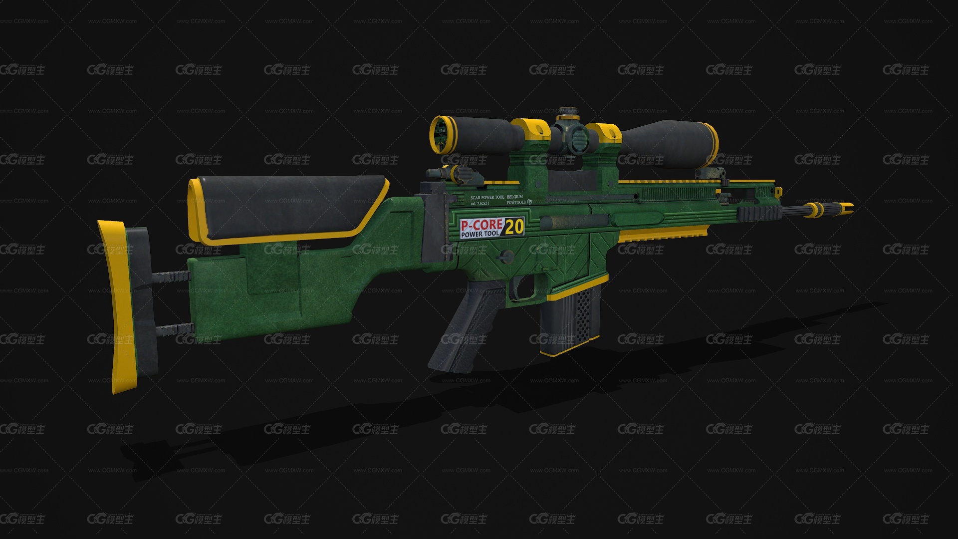 SCAR-20突击步枪 半自动步枪 冲锋枪 CSGO枪皮肤 吃鸡绝地求生 武器涂装 枪涂装 游戏武器-3