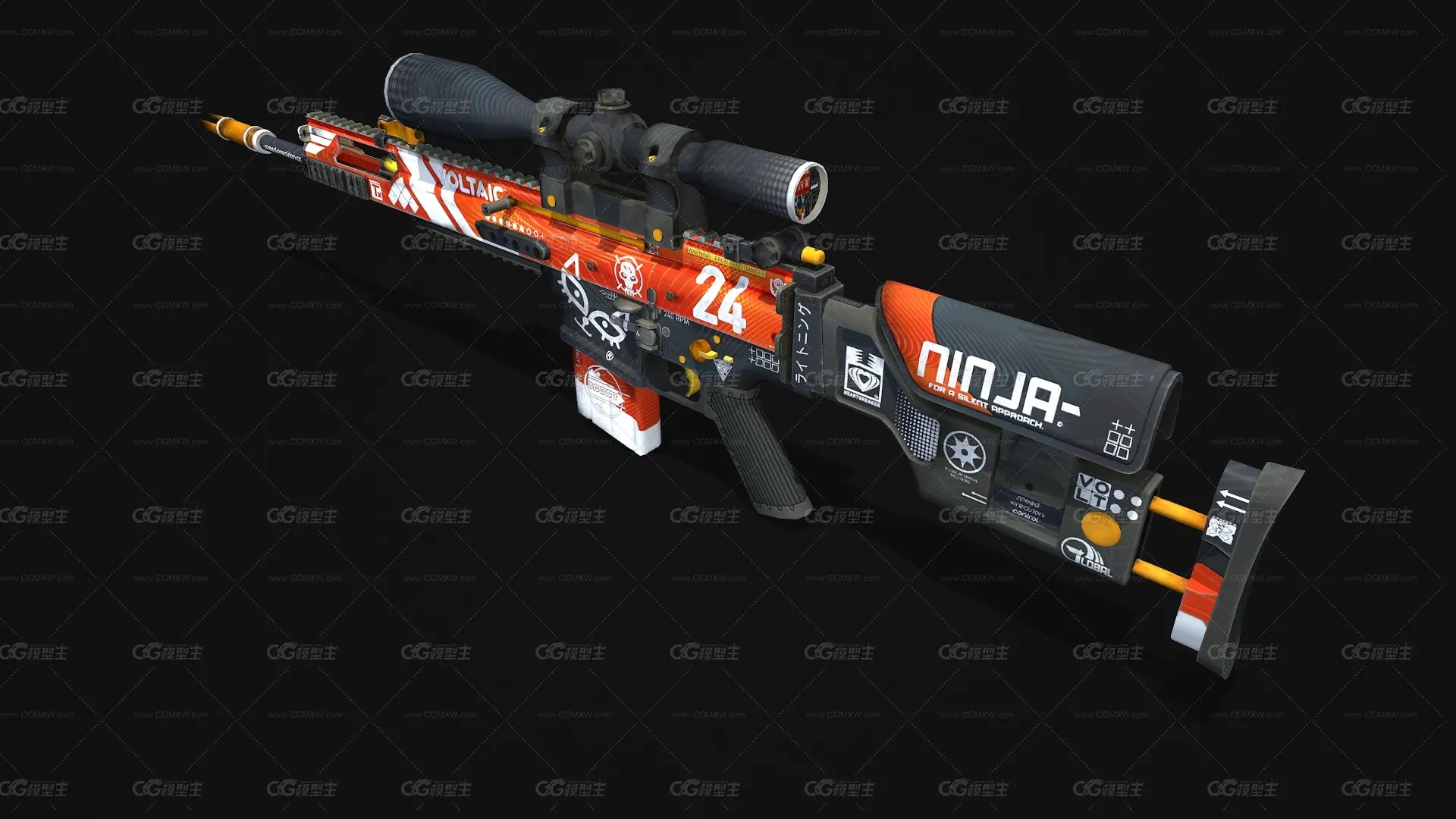 SCAR20血腥运动突击步枪 半自动步枪 冲锋枪 CSGO枪皮肤 吃鸡绝地求生 武器涂装 枪涂装 游戏武器-2