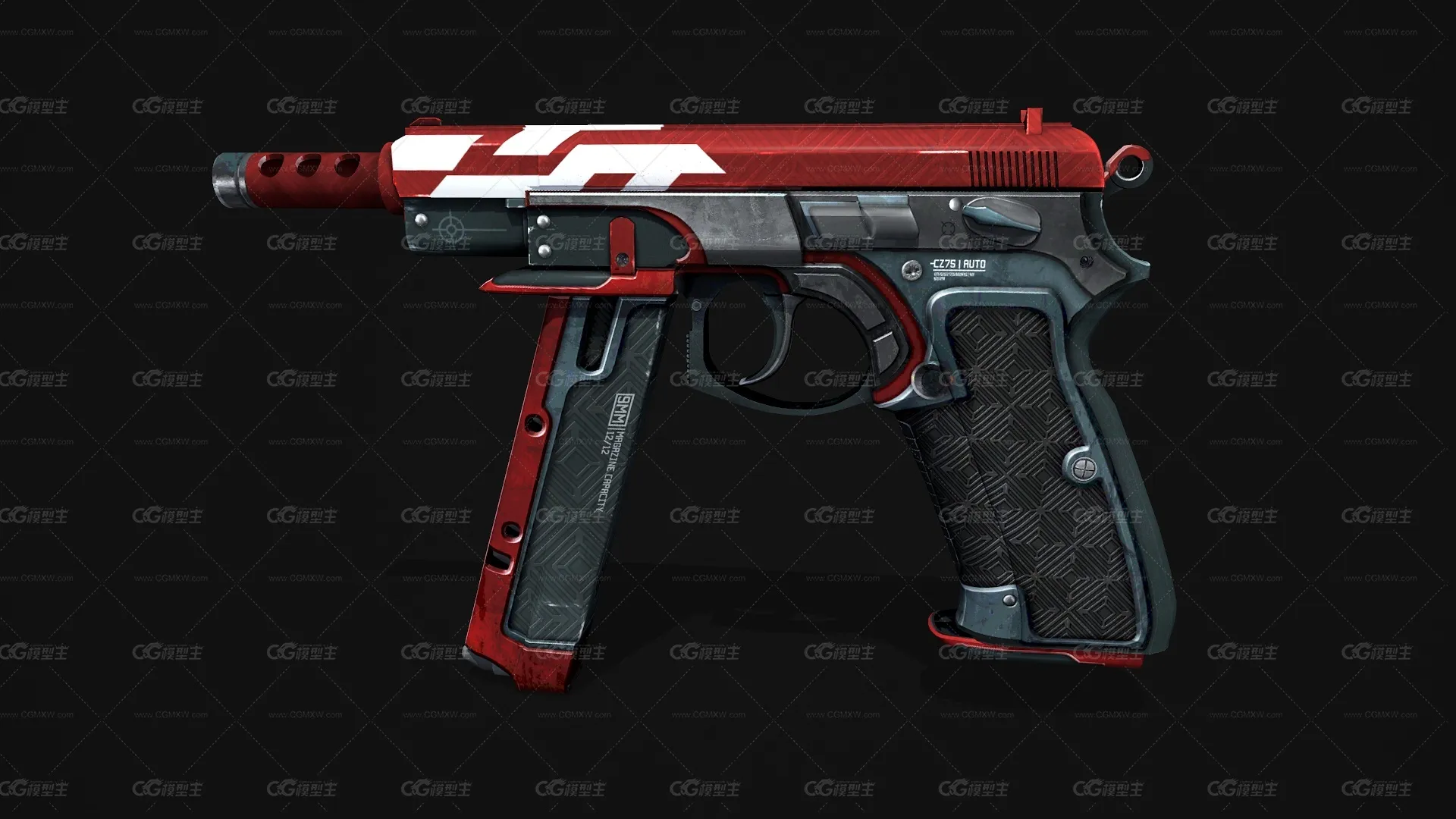 CZ75自动冲锋枪 微型冲锋枪 轻机枪 CSGO枪皮肤 吃鸡绝地求生 武器涂装 枪涂装 游戏武器-1