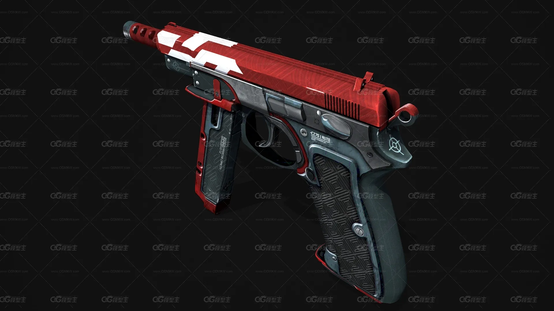CZ75自动冲锋枪 微型冲锋枪 轻机枪 CSGO枪皮肤 吃鸡绝地求生 武器涂装 枪涂装 游戏武器-2