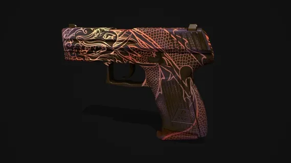 P2000御龙手枪 紧凑型手枪 自动手枪 老式手枪 半自动手枪 CSGO枪皮肤 吃鸡绝地求生 武器涂装 枪涂装 游戏武器