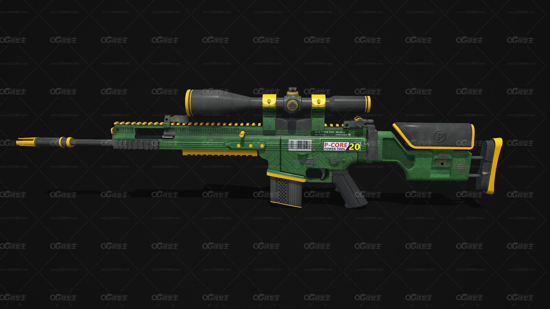 SCAR-20突击步枪 半自动步枪 冲锋枪 CSGO枪皮肤 吃鸡绝地求生 武器涂装 枪涂装 游戏武器-1