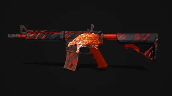 M4A4-嚎叫战斗步枪 卡宾枪 M4突击步枪 M4A1半自动步枪 CSGO枪皮肤 吃鸡绝地求生 武器涂装 枪涂装 游戏武器