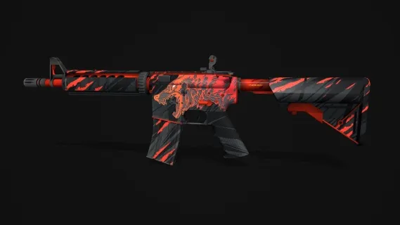 M4A4战斗步枪 卡宾枪 M4突击步枪 M4A1半自动步枪 CSGO枪皮肤 吃鸡绝地求生 武器涂装 枪涂装 游戏武器1