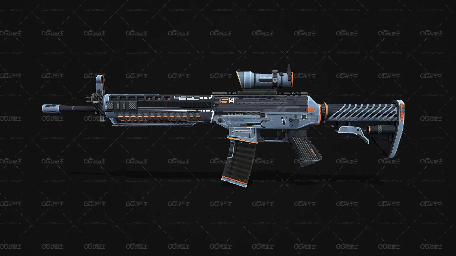 SG 553-幻影突击步枪 半自动步枪 冲锋枪 CSGO枪皮肤 吃鸡绝地求生 武器涂装 枪涂装 游戏武器-1
