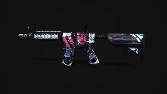 M4A4战斗步枪 卡宾枪 M4突击步枪 M4A1半自动步枪 CSGO枪皮肤 吃鸡绝地求生 武器涂装 枪涂装 游戏武器