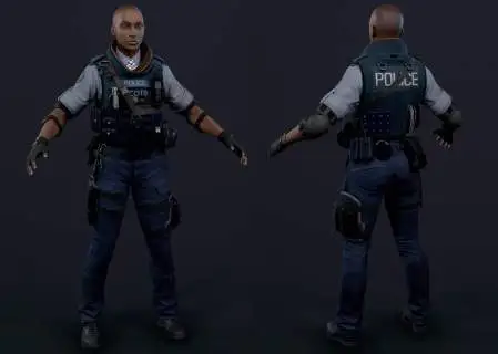 反恐精英 四边面特警士兵 作战士兵 写实反恐特警 警察