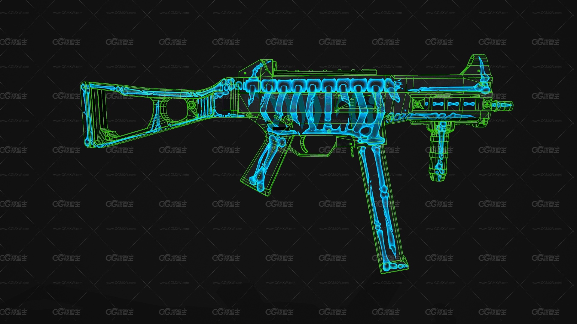 UMP45冲锋枪 微型冲锋枪 轻机枪 CSGO枪皮肤 吃鸡绝地求生 武器涂装 枪涂装 游戏武器-4