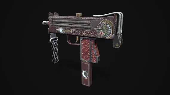Mac10冲锋枪  微型冲锋枪 轻型冲锋枪 轻机枪 CSGO枪皮肤 吃鸡绝地求生 武器涂装 枪涂装 游戏武器1